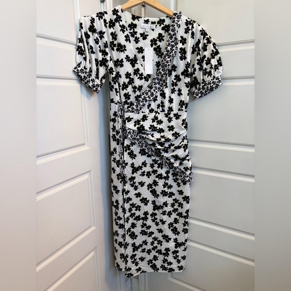Love, Whit by Whitney Port for RTR Floral Wrap Midi Dress Size XS - Picture 3 of 6